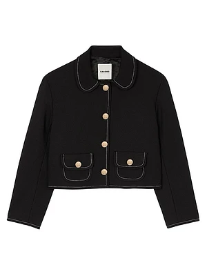 Peter Pan Collar Cropped Jacket