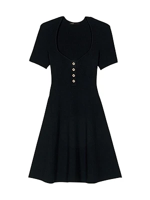 Rib Knit Mini Dress