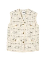Sleeveless Tweed Jacket