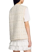 Sleeveless Tweed Jacket
