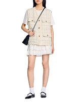 Sleeveless Tweed Jacket