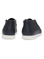 Desert Boots in Tumbled Leather with Apron Toe