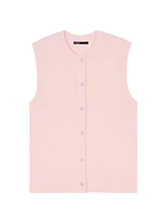 Sleeveless Wool Cardigan