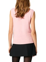 Sleeveless Wool Cardigan