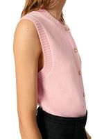 Sleeveless Wool Cardigan