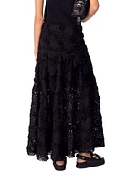 Long Embroidered Skirt