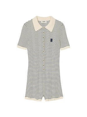 Striped Knit Playsuit