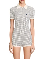 Striped Knit Playsuit