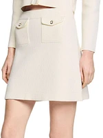 Mini Rib-Knit Skirt