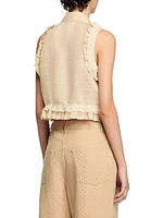 Ruffled Cropped Blouse