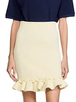 Knitted Skirt with Ruffle