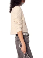 Short Tweed-Effect Cardigan
