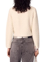 Short Tweed-Effect Cardigan