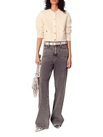 Short Tweed-Effect Cardigan