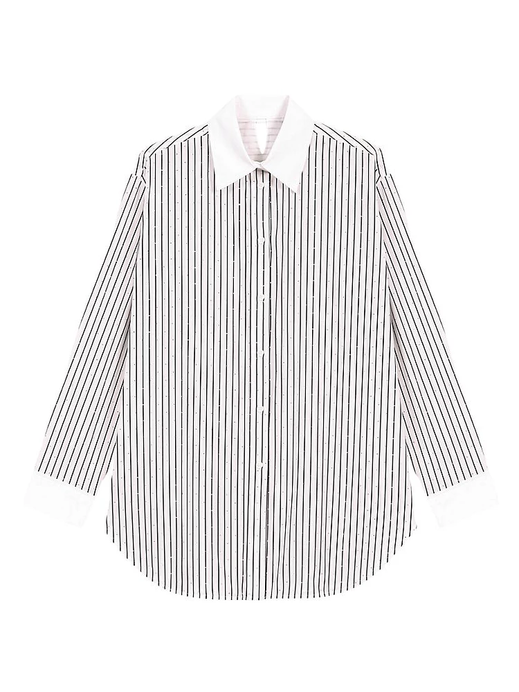 Rhinestone Striped Shirt