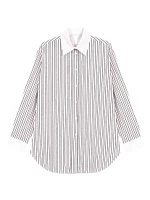 Rhinestone Striped Shirt