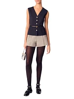Wool Blend Sleeveless Jacket