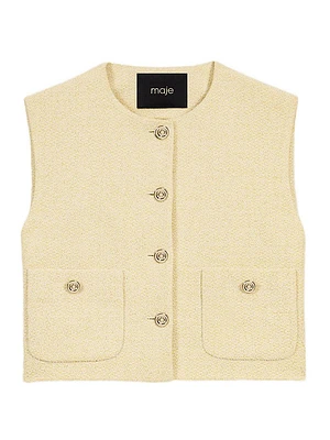 Tweed Sleeveless Jacket