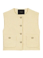 Tweed Sleeveless Jacket