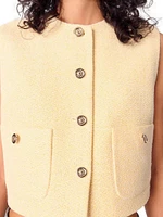 Tweed Sleeveless Jacket