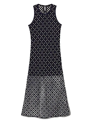 Beaded Crochet Maxi Dress