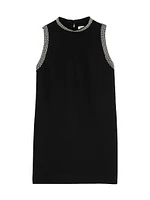 Mini Dress with Rhinestone Details