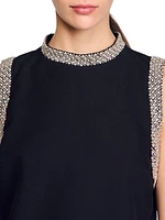Mini Dress with Rhinestone Details