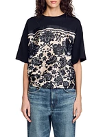 Floral Motif T-Shirt