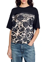 Floral Motif T-Shirt