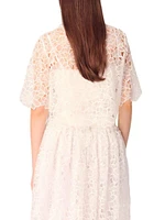 Cropped Floral Lace Blouse