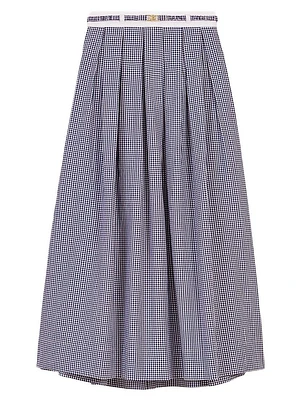 Gingham Midi Skirt