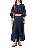 Satin-Effect Maxi Skirt