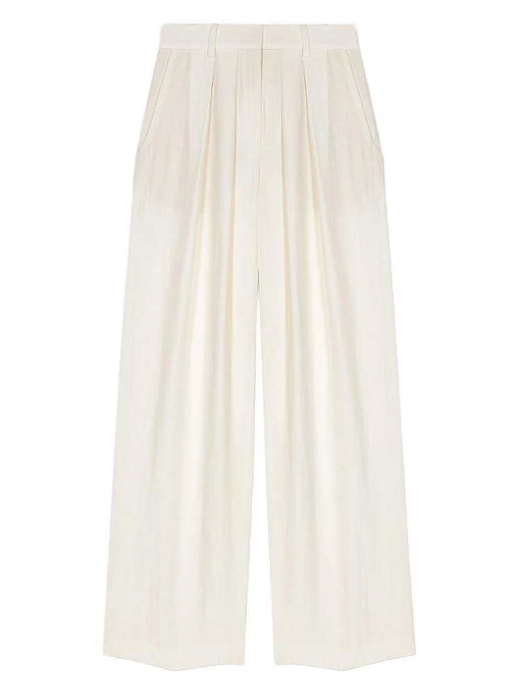 Wide-Leg Suit Trousers