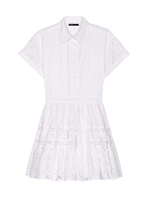 Embroidered Babydoll Dress