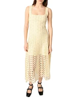 Rhinestone Crochet Maxi Dress