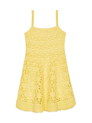 Crochet Strappy Mini Dress