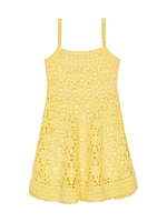 Crochet Strappy Mini Dress