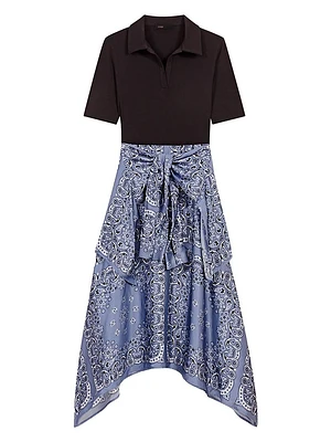 Layered-Effect Patterned Dress