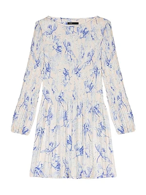 Patterned Pleated Dress