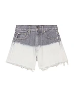 Tie-Dye Denim Shorts