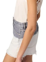Tie-Dye Denim Shorts