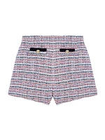 Tweed Shorts with Contrasting Trim