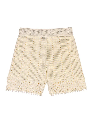 Crochet-Knit Shorts