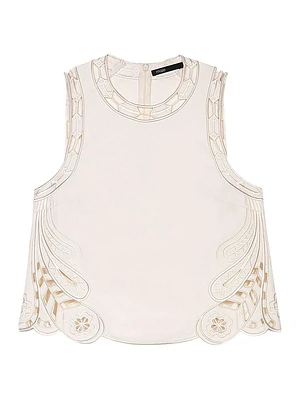 Embroidered Vest Top