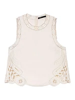 Embroidered Vest Top