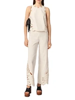 Embroidered Vest Top