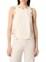 Embroidered Vest Top