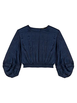 Satin-Look Cropped Top