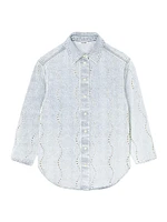 Denim Shirt with Rhinestones