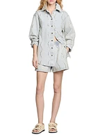 Denim Shirt with Rhinestones